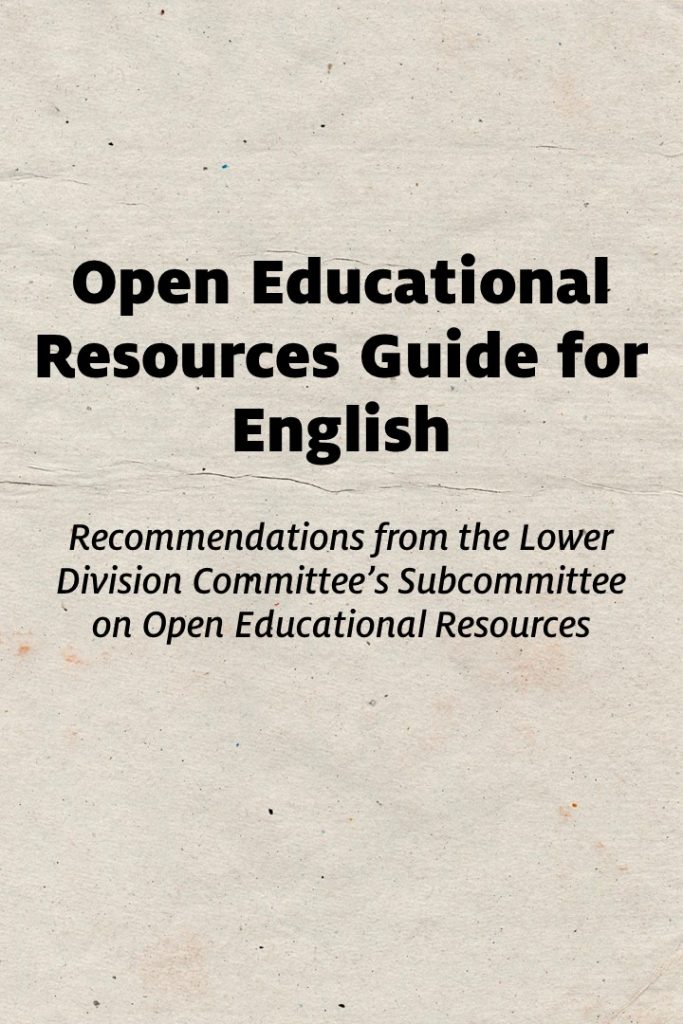 Open Educational Resources Guide For English – Simple Book Publishing