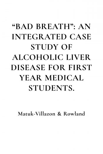 Cover image for “Bad Breath”:  An integrated case study of alcoholic liver disease for first year medical students. 