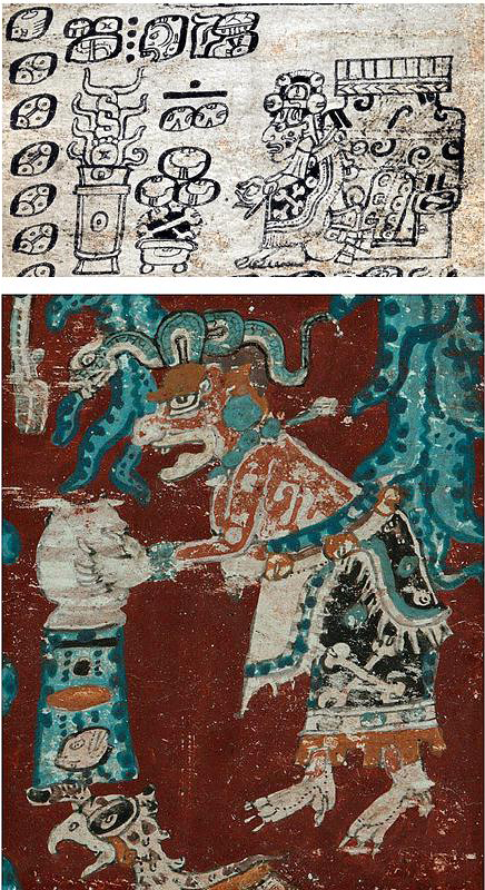 Human trophies in Central Mexican cultures. (a) Basal register of a
