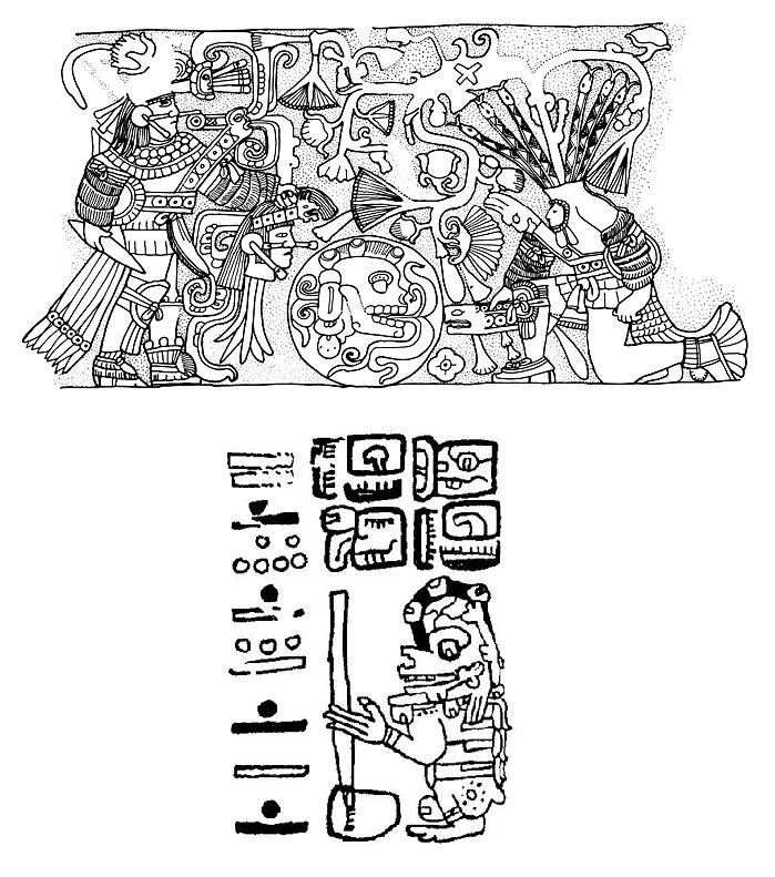 Human trophies in Central Mexican cultures. (a) Basal register of a