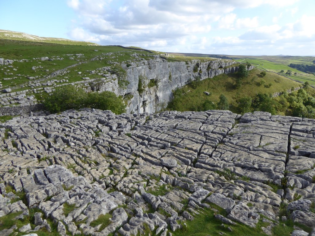 Limestone cliff and weathering