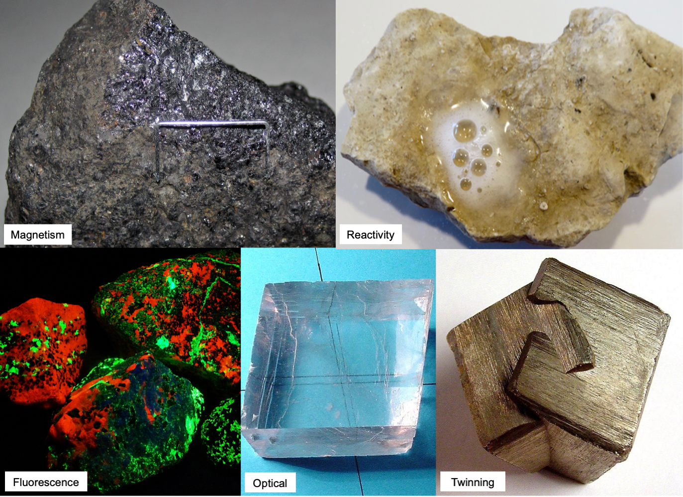 Photos of five other mineral properities