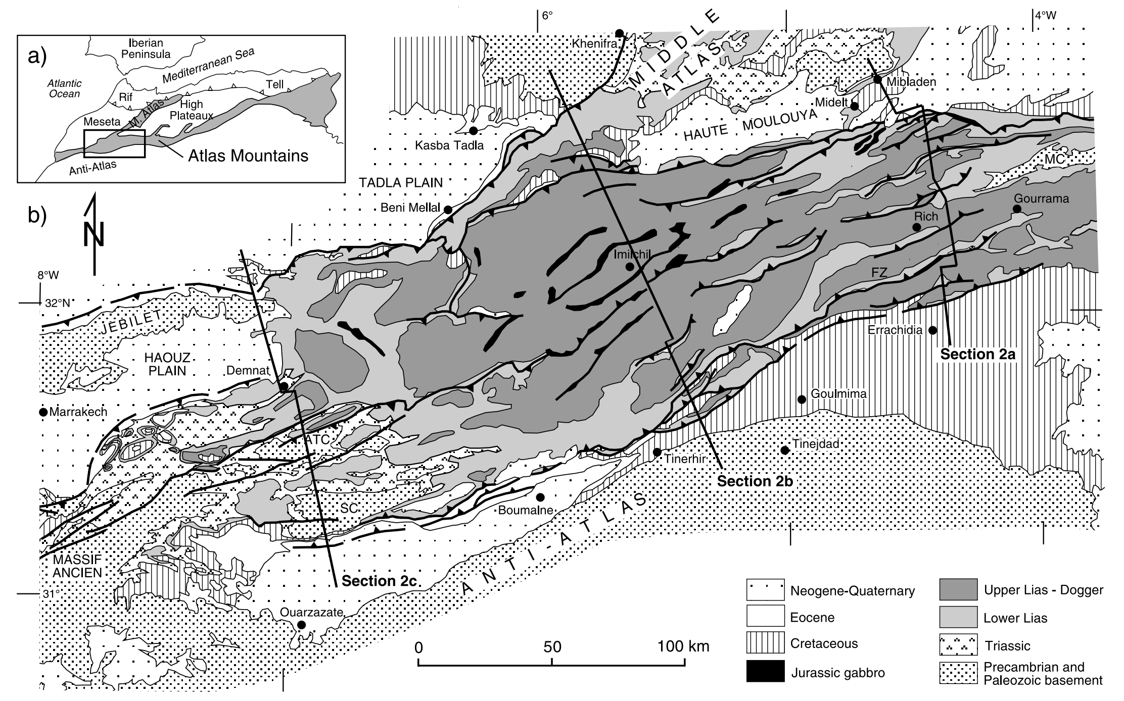 Atlas Mountains Map 