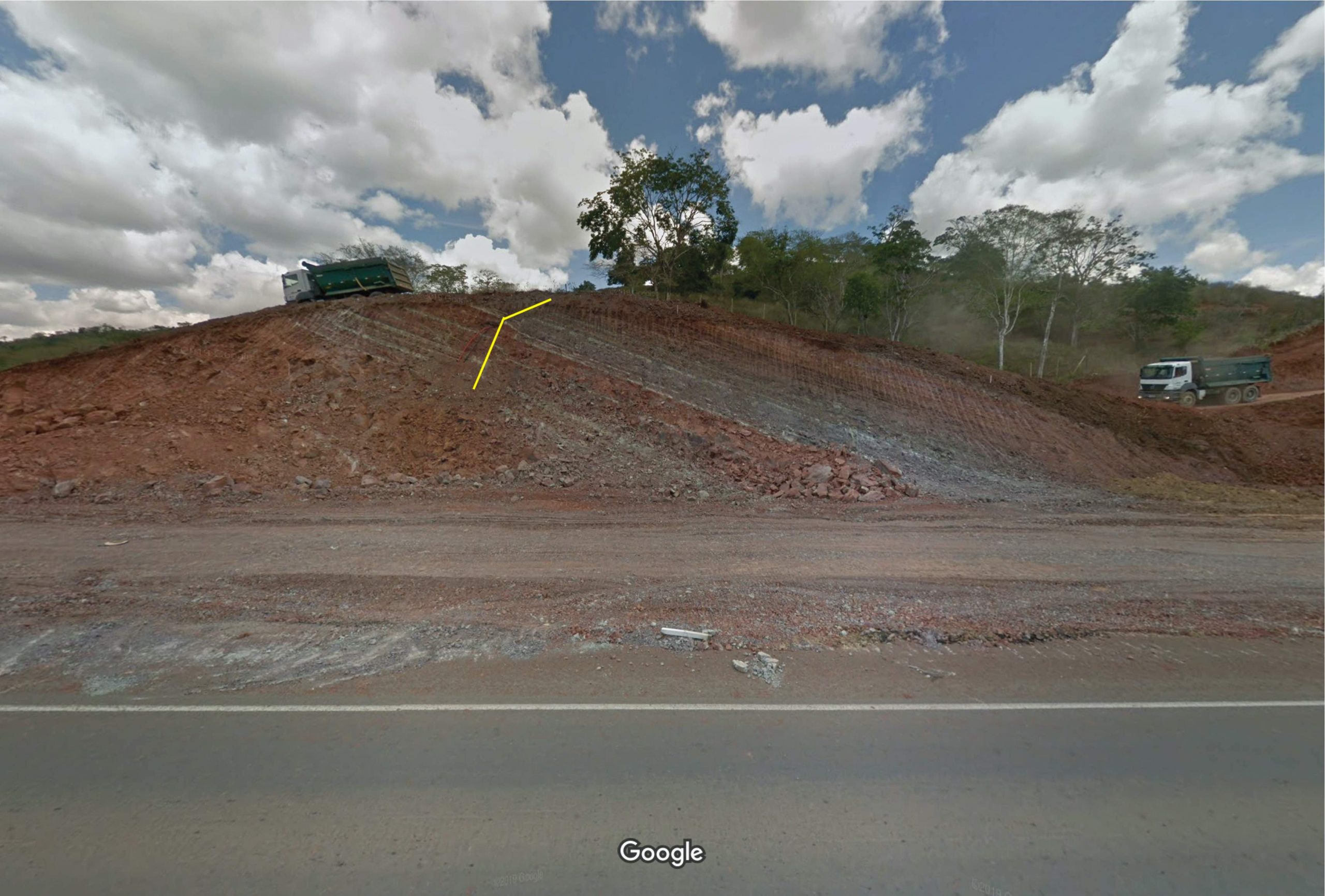 Dom João Formation along BR 101 about 14 km southwest of Algoinhas, Brazil