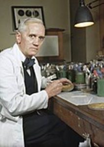 Photo of Alexander Fleming who discovered penicillin.