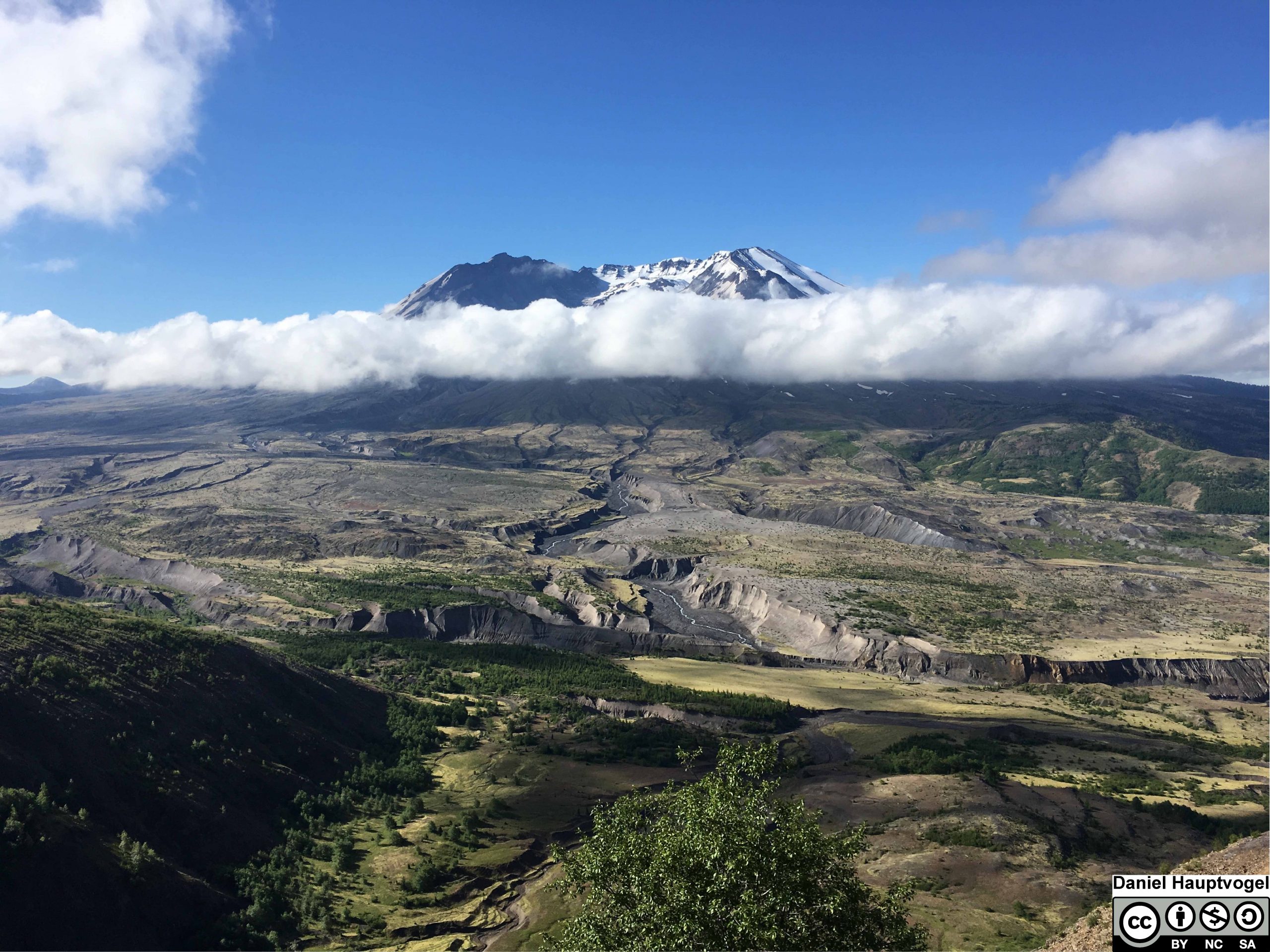Mount St. Helens in Washington state. This mountain is a volcano. Photograph for exercise 0.1