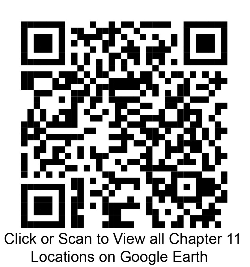 Click or scan to view all Chapter 11 locations on Google Earth