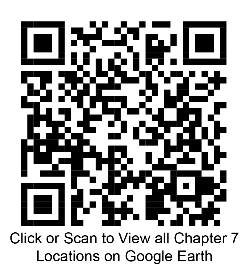 Click or scan to view all chapter 7 locations on Google Earth