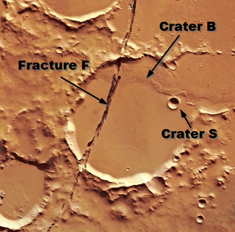 Martian craters and fractures for exercise 3.9a