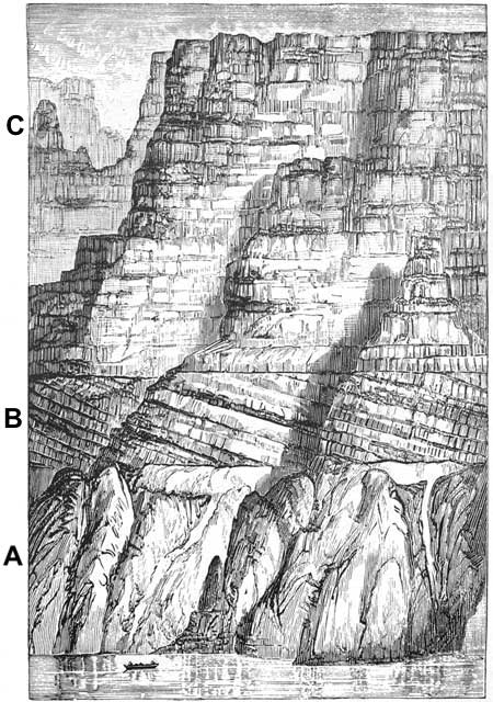 An example of a detailed sketch of the Grand Canyon, Arizona.