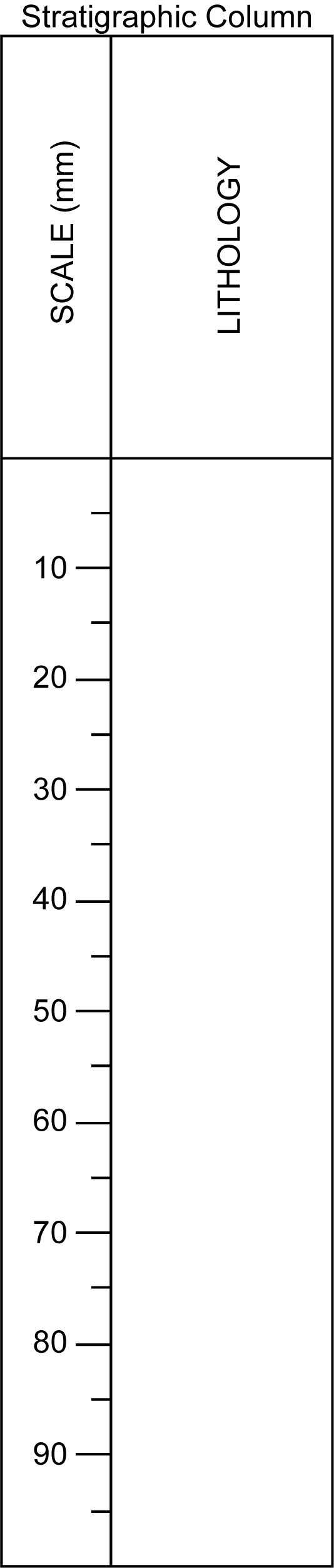 A blank stratigraphic column for Exercise 5.1.