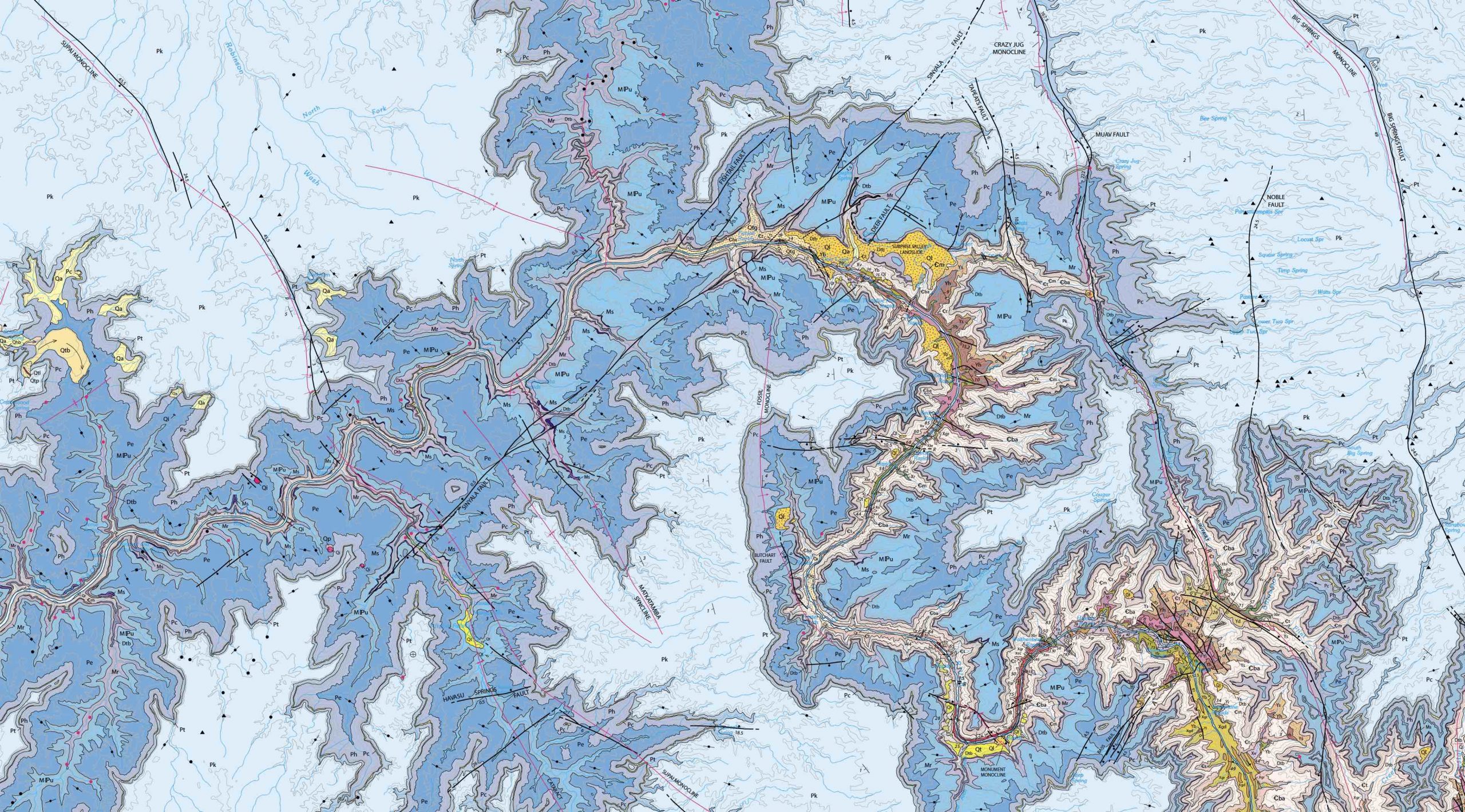 Geologic map of the Grand Canyon